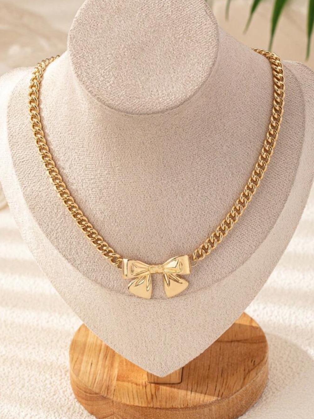 Riviera Gold Bow Collar Necklace
